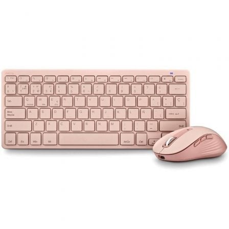 Teclado y Ratón Inalámbricos NGS Fantasy Kit Pink/ Rosa