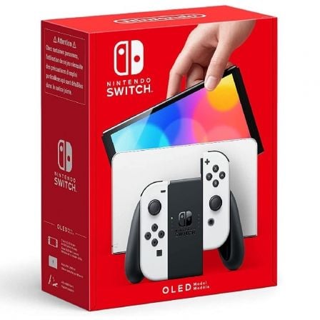 Nintendo Switch Versión OLED Blanca/ Incluye Base/ 2 Mandos Joy-Con