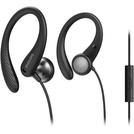 Auriculares Deportivos Philips TAA1105BK/ con Micrófono/ Jack 3.5/ Negros