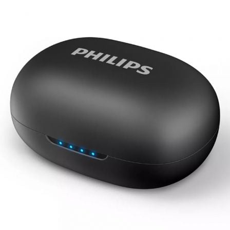 Auriculares Bluetooth Philips TAUT102BK con estuche de carga/ Autonomía 2.5h/ Negros