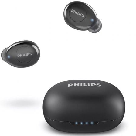 Auriculares Bluetooth Philips TAUT102BK con estuche de carga/ Autonomía 2.5h/ Negros