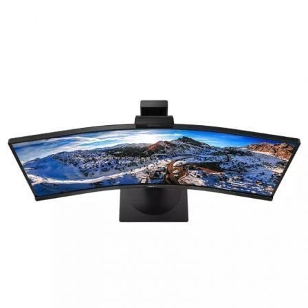 Monitor Profesional Ultrapanorámico Curvo Philips 346P1CRH 34"/ WQHD/ Webcam/ Multimedia/ Regulable en altura/ Negro