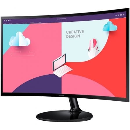 Monitor Curvo Samsung Essential Monitor S3 S24C364EAU/ 24"/ Full HD/ Negro