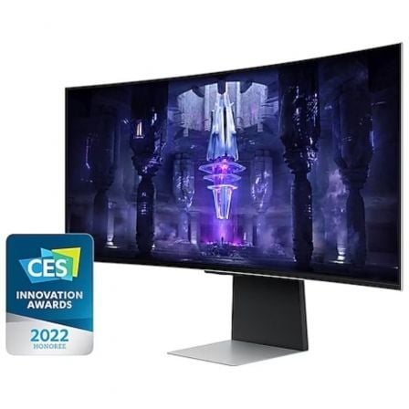 Smart Monitor Gaming Ultraparonámico Curvo Samsung OdysseyG8 S34BG850SU 34"/ UWQHD/ Smart TV/ 0.1ms/ 175Hz/ OLED/ Regulable en altura/Multimedia/Plata