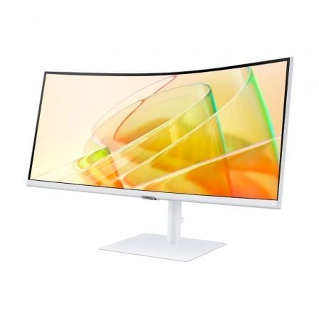 Monitor Profesional Ultraparonámico Curvo Samsung ViewFinity S6 S34C650TAU 34"/ UWQHD/ Multimedia/ Regulable en altura/ Blanco