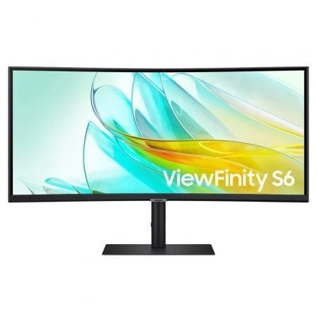 Monitor Profesional Ultraparonámico Curvo Samsung ViewFinity S6 S34C652UAU 34"/ UWQHD/ Multimedia/ Negro