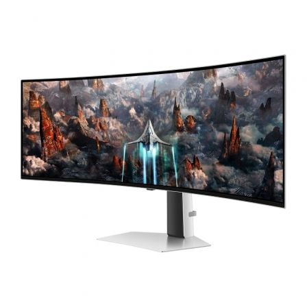 Monitor Gaming Ultrapanorámico Curvo Samsung Odyssey OLED G9 S49CG934SU 49"/ Dual QHD/ 0.03ms/ 240Hz/ OLED/ Multimedia/ Plata