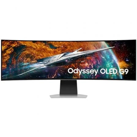 Smart Monitor Gaming Ultrapanorámico Curvo Samsung Odyssey OLEDG9 S49CG954SU 49"/ Dual QHD/ 0.03ms/ 240Hz/ OLED/ Regulable en altura/ Multimedia/Plata