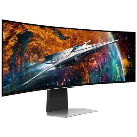 Smart Monitor Gaming Ultrapanorámico Curvo Samsung Odyssey OLEDG9 S49CG954SU 49"/ Dual QHD/ 0.03ms/ 240Hz/ OLED/ Regulable en altura/ Multimedia/Plata