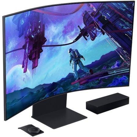 Monitor Gaming Curvo Samsung Odyssey Ark S55CG970NU 55"/ 4K/ 1ms/ 165Hz/ VA/ Regulable en altura/ Smart TV/ Multimedia/ Negro