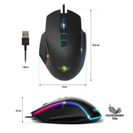 Ratón Gaming Spirit of Gamer PRO M1/ Hasta 8000 DPI