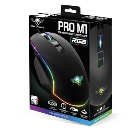 Ratón Gaming Spirit of Gamer PRO M1/ Hasta 8000 DPI