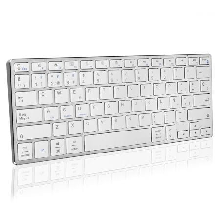 Teclado Compacto Inalámbrico por Bluetooth Subblim Advance Compact/ Plata