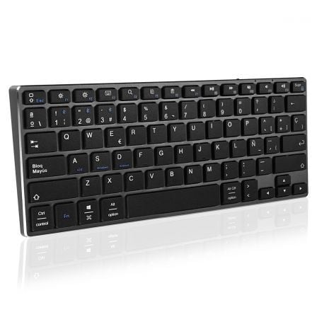 Teclado Compacto Inalámbrico por Bluetooth Subblim Advance Compact/ Gris