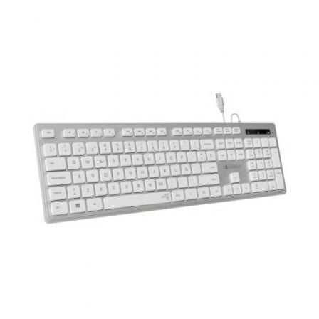 Teclado Subblim Wired Ergo Keys Silent Flat HQ/ Plata