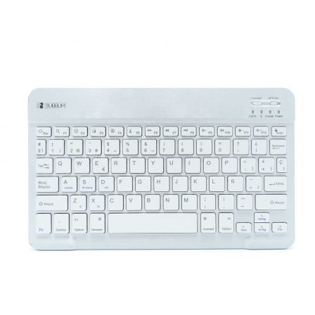 Teclado Compacto Inalámbrico por Bluetooth Subblim Smart/ Plata