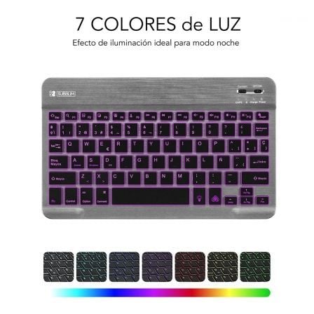 Teclado Compacto Inalámbrico por Bluetooth Subblim Smart Backlit/ Gris