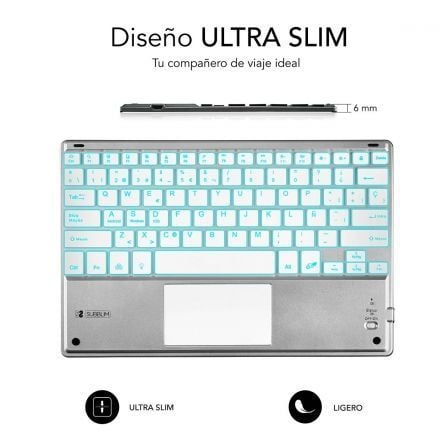 Teclado Compacto Inalámbrico por Bluetooth Subblim SMBT50/ Plata