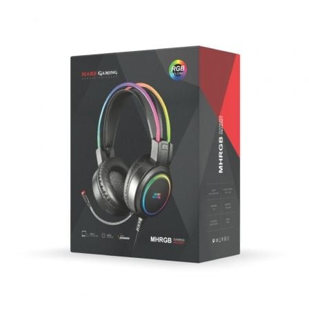 Auriculares Gaming con Micrófono Mars Gaming MHRGB/ Jack 3.5/ Negros