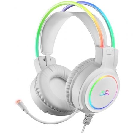 Auriculares Gaming con Micrófono Mars Gaming MHRGB/ Jack 3.5/ Blancos