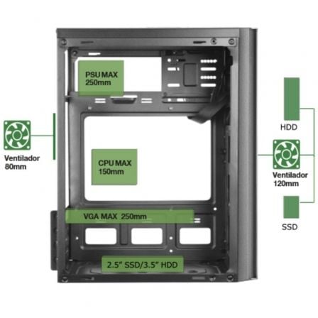 Caja Minitorre Anima AC6500 con Fuente 500W