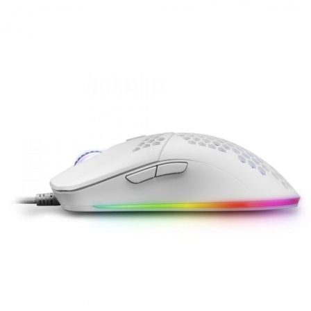 Ratón Gaming Mars Gaming MMAXW/ Hasta 12400DPI/ Blanco