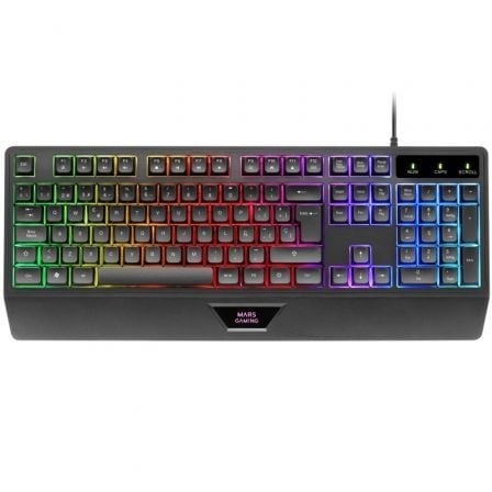 Pack Gaming Mars Gaming MCP124/ Teclado H-MECH  + Ratón Óptico + Alfombrilla/ Negro