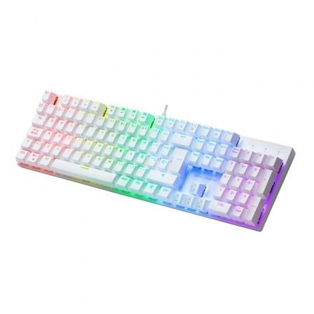 Teclado Gaming Mecánico Mars Gaming MK422WBES/ Switch Azul/ Blanco