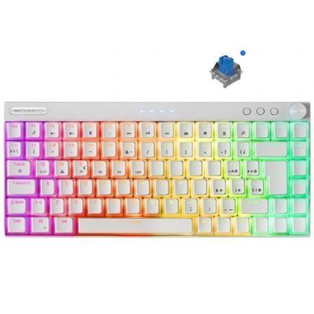 Teclado Gaming Mecánico Inalambrico Mars Gaming MKCLOUDWBES/ Blanco