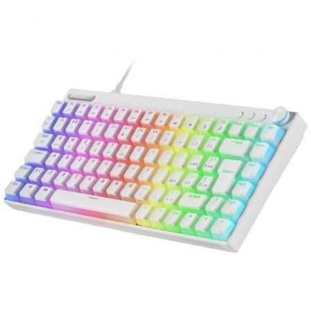 Teclado Gaming Mecánico Inalambrico Mars Gaming MKCLOUDWBES/ Blanco