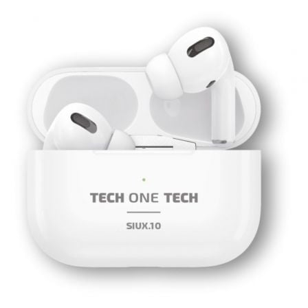 Auriculares Bluetooth Tech One Tech SIUX.10 TEC1410/ con estuche de carga/ Autonomía 5h/ Blancos