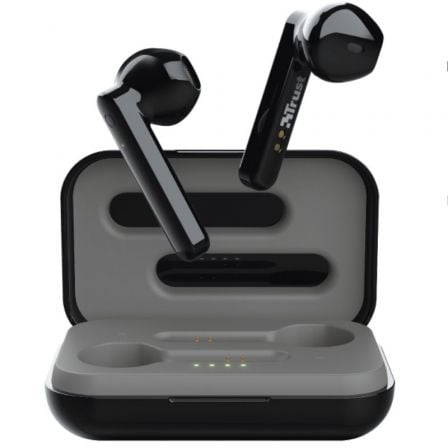 Auriculares Bluetooth Trust Primo Touch con estuche de carga/ Autonomía 4h/ Negros