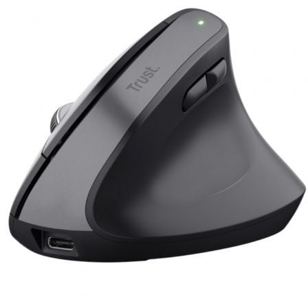 Ratón Ergonómico Inalámbrico por Bluetooth Trust Bayo+/ Batería Recargable/ Hasta 2400 DPI