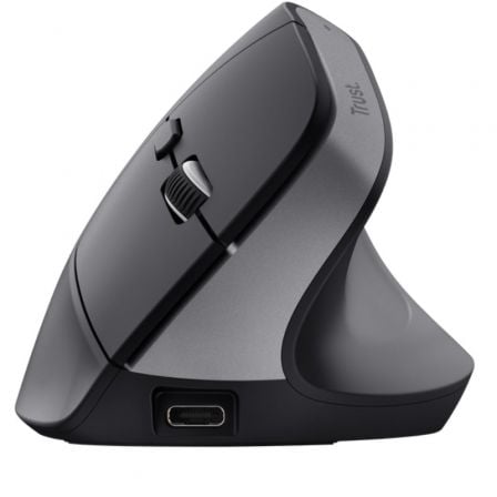 Ratón Ergonómico Inalámbrico por Bluetooth Trust Bayo+/ Batería Recargable/ Hasta 2400 DPI