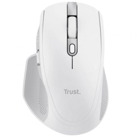 Ratón Inalámbrico por Bluetooth Trust Ozaa+/ Batería recargable/ Hasta 3200 DPI/ Blanco