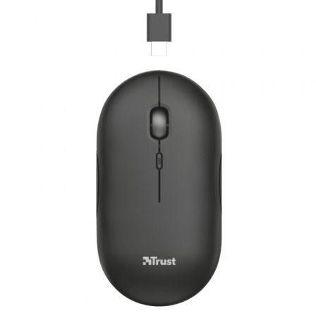 Ratón Inalámbrico por Bluetooth Trust Puck/ Batería recargable/ Hasta 1600 DPI