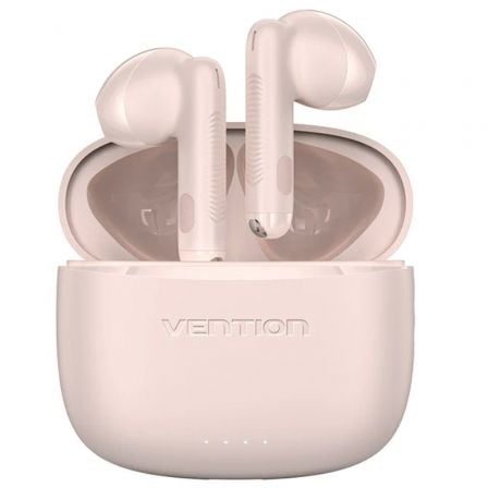 Auriculares Bluetooth Vention ELF E03 NBHP0 con estuche de carga/ Autonomía 6h/ Rosas